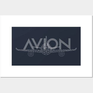 Avion Aircraft Geometric Shape Design Posters and Art